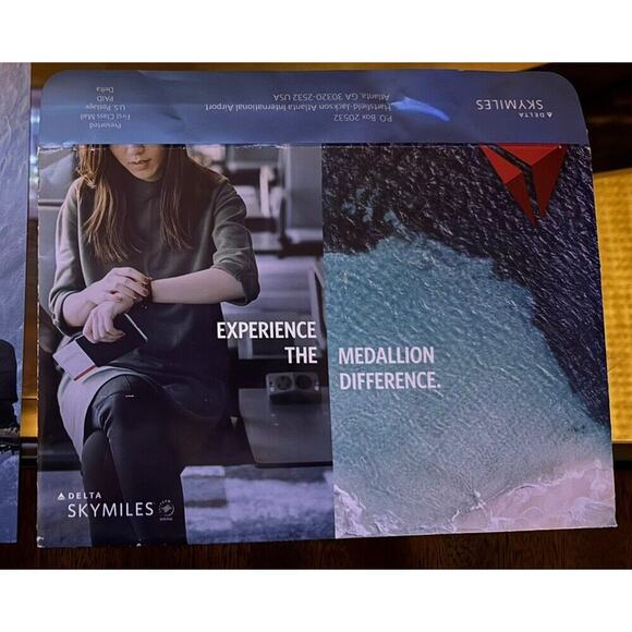 COPY - Delta Airlines Diamond Medallion Luggage Bag Name tags Envelope Tie Blue… - Picture 4 of 6